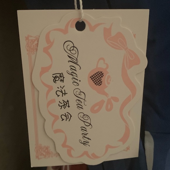 NWT Magic Tea Party’s White Crane Gratitude Lolita JSK with KC, Belt, and Clip - Picture 11 of 15